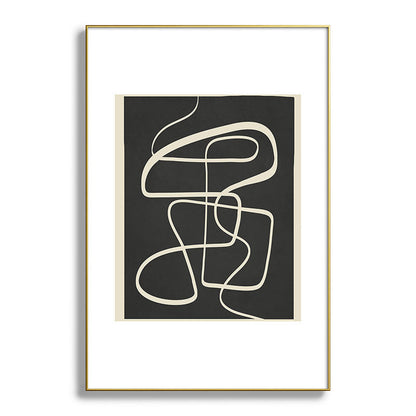 Modern Abstract Lines - Noir Framed Art Print Gallery Image 94