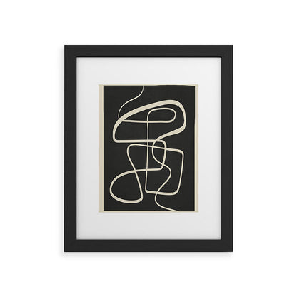 Modern Abstract Lines - Noir Framed Art Print Gallery Image 33