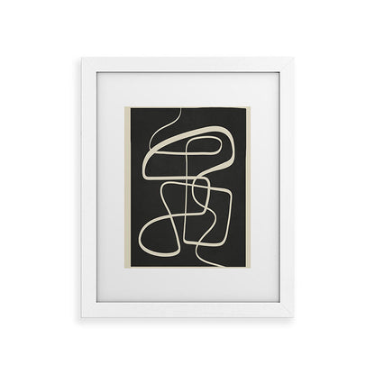 Modern Abstract Lines - Noir Framed Art Print Gallery Image 55