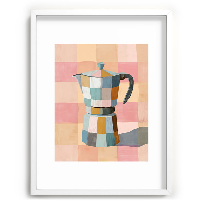 Patchwork Moka Pot Framed Art Print Gallery Image 79