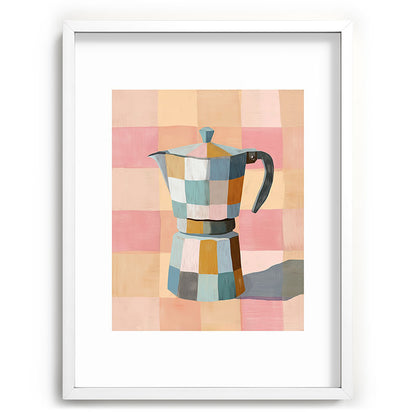Patchwork Moka Pot Framed Art Print Gallery Image 79
