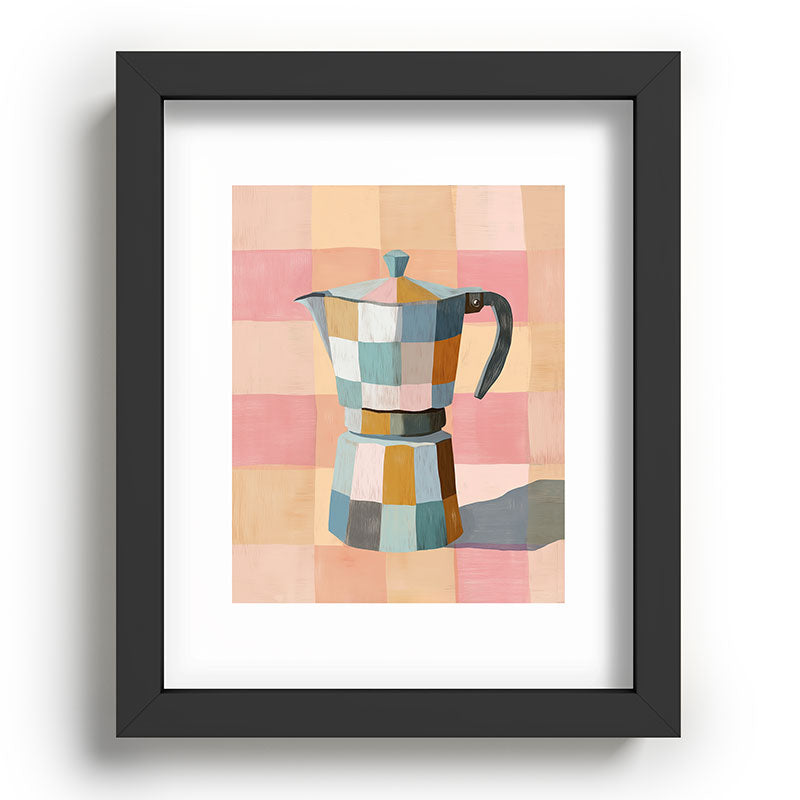 Patchwork Moka Pot Framed Art Print Gallery Image 58