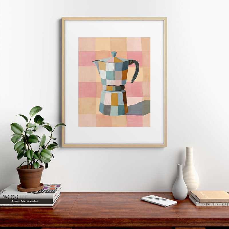 Patchwork Moka Pot Framed Art Print Gallery Image 21