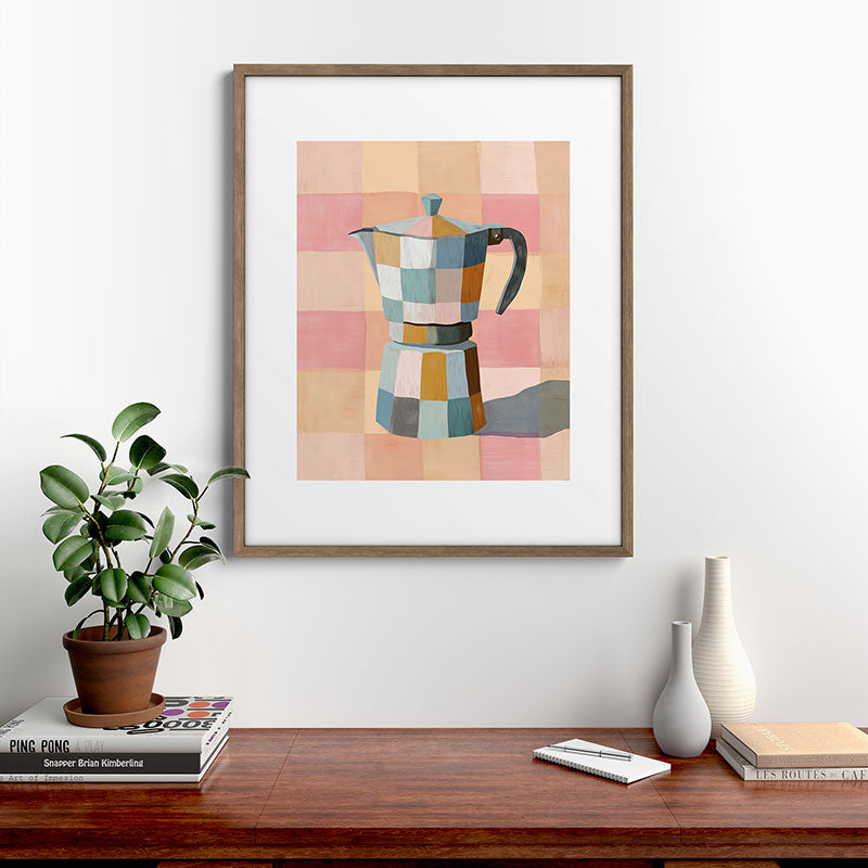 Patchwork Moka Pot Framed Art Print Gallery Image 14
