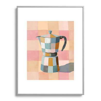 Patchwork Moka Pot Framed Art Print Gallery Image 99