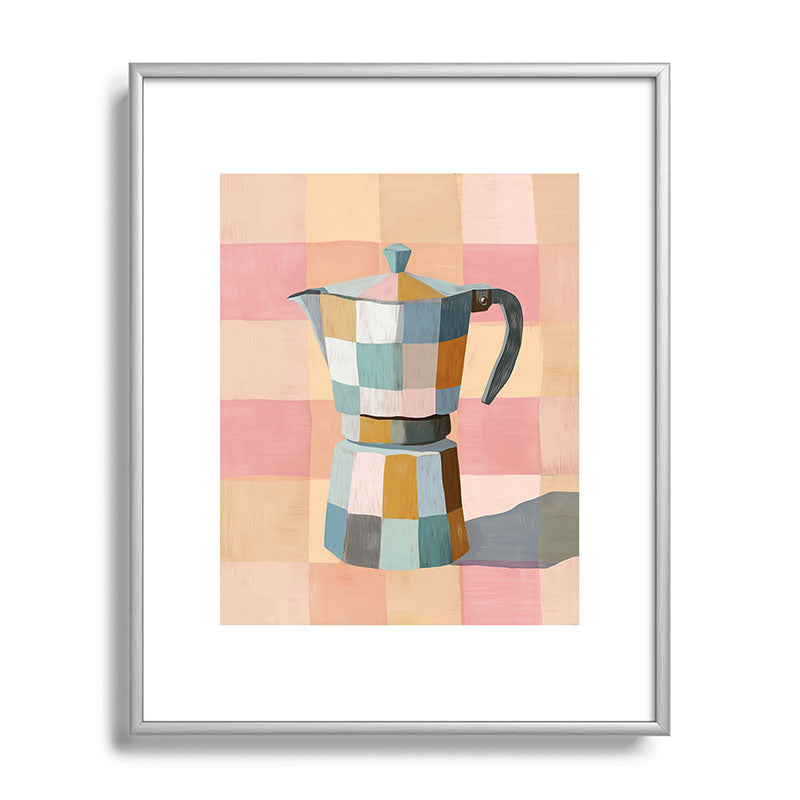 Patchwork Moka Pot Framed Art Print Gallery Image 96