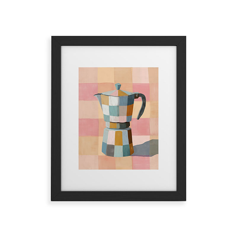 Patchwork Moka Pot Framed Art Print Gallery Image 33