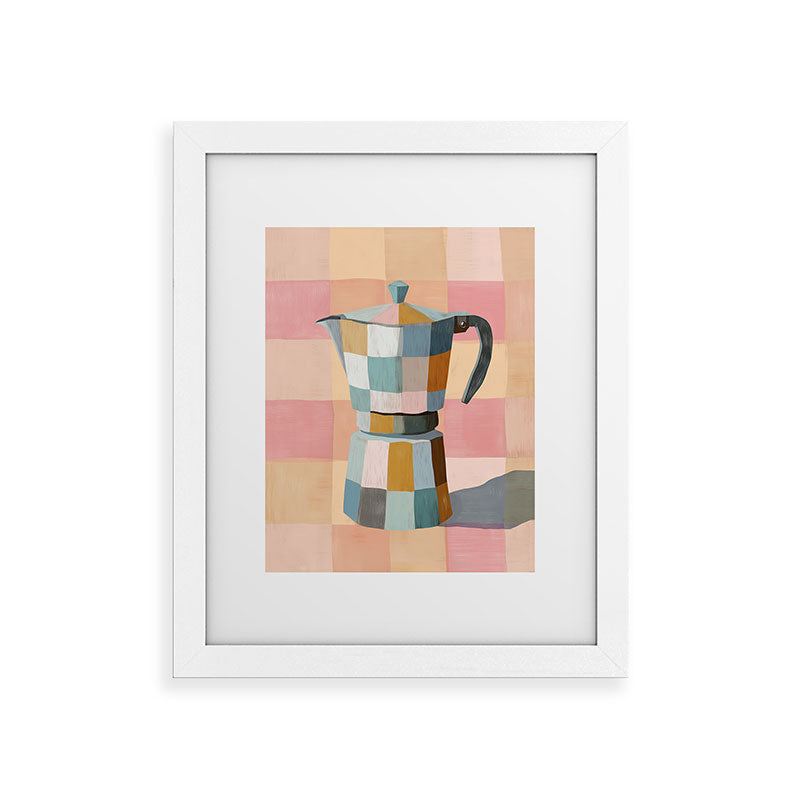 Patchwork Moka Pot Framed Art Print Gallery Image 54