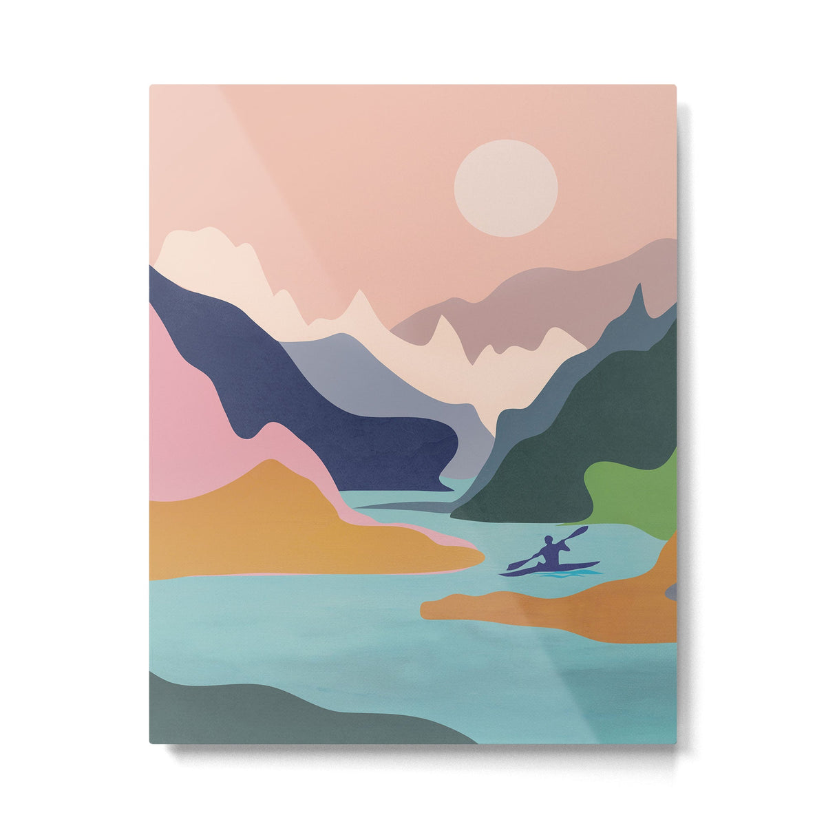 River Canyon Kayaking Metal Print Gallery Image 4