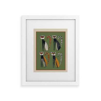 Striped Lemurs Framed Art Print Gallery Image 55