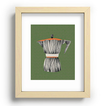 Zebra Moka in Olive Framed Art Print Gallery Image 70