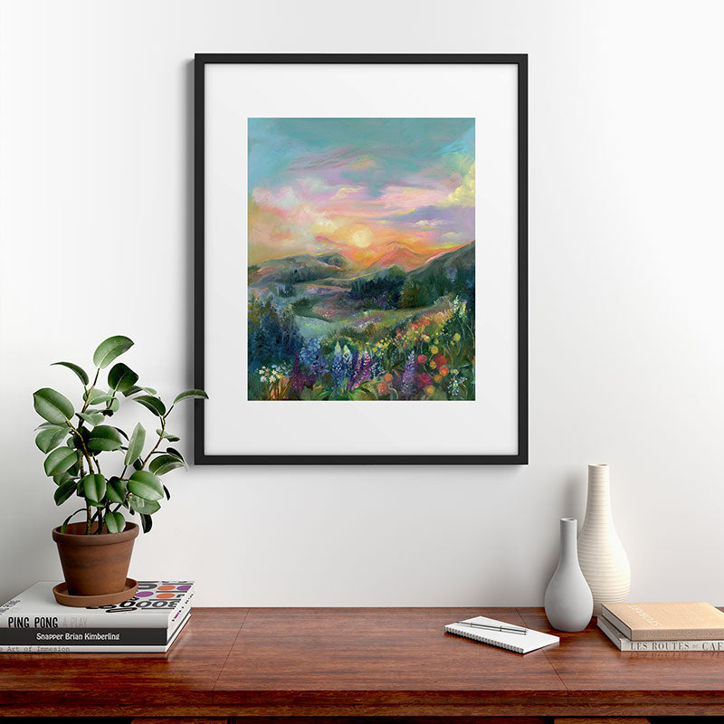 Sunset Landscape Framed Art Print Gallery Image 9