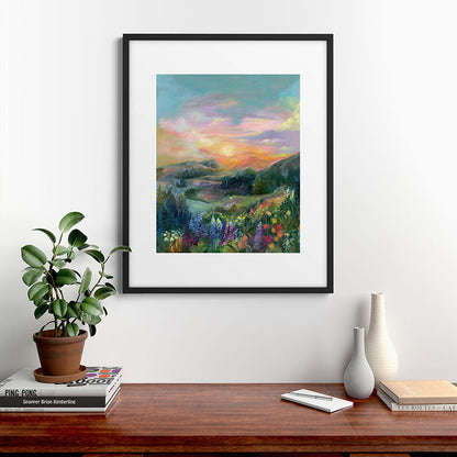Sunset Landscape Framed Art Print Gallery Image 9