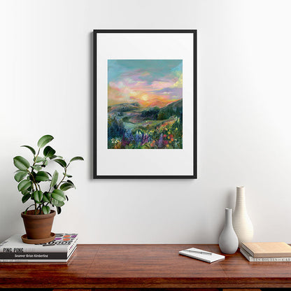 Sunset Landscape Framed Art Print Gallery Image 8
