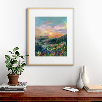 Sunset Landscape Framed Art Print Gallery Image 29
