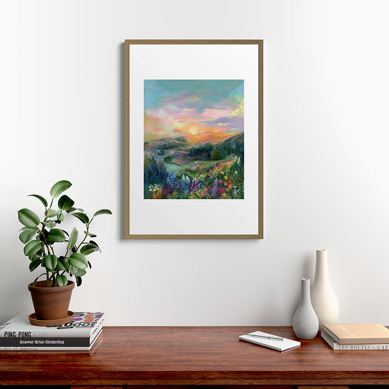 Sunset Landscape Framed Art Print Gallery Image 18