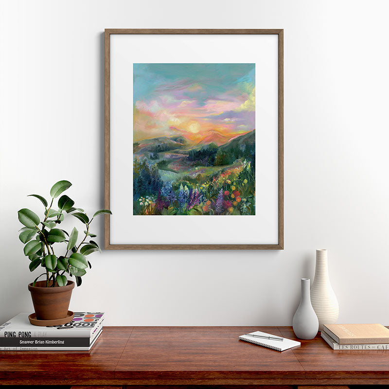 Sunset Landscape Framed Art Print Gallery Image 19