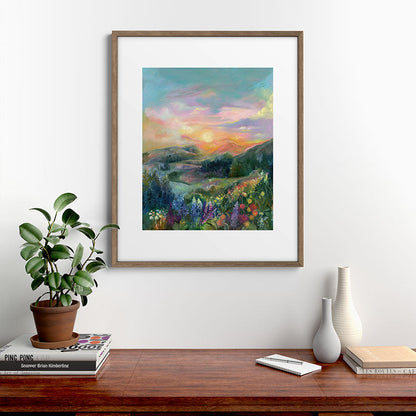 Sunset Landscape Framed Art Print Gallery Image 19