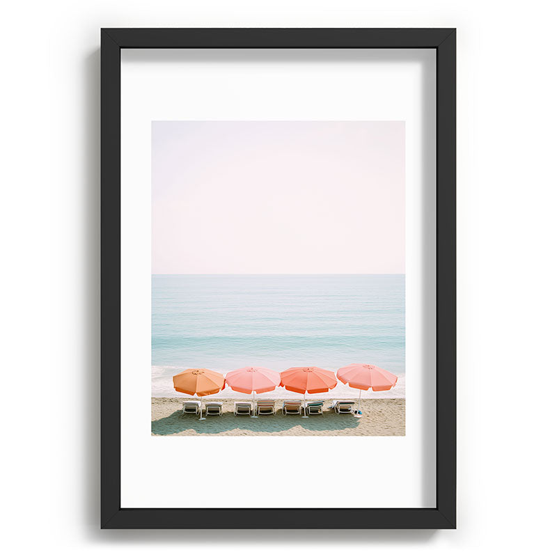 Beach Umbrella Pastel Minimalist AI Photography Framed Art Print Gallery Image 59