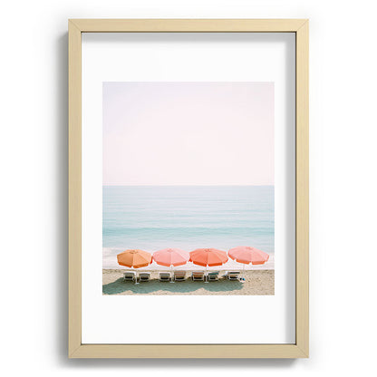 Beach Umbrella Pastel Minimalist AI Photography Framed Art Print Gallery Image 71