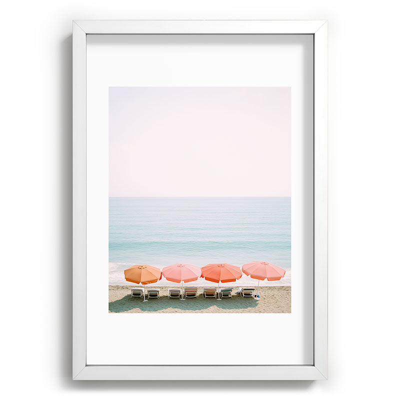 Beach Umbrella Pastel Minimalist AI Photography Framed Art Print Gallery Image 77