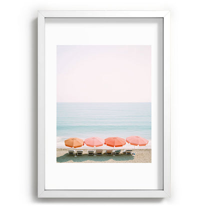 Beach Umbrella Pastel Minimalist AI Photography Framed Art Print Gallery Image 77