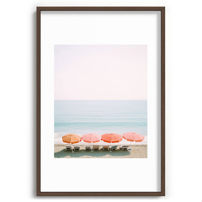 Beach Umbrella Pastel Minimalist AI Photography Framed Art Print Gallery Image 68