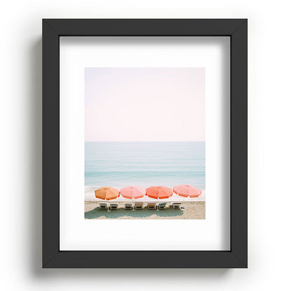 Beach Umbrella Pastel Minimalist AI Photography Framed Art Print Gallery Image 57