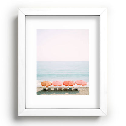 Beach Umbrella Pastel Minimalist AI Photography Framed Art Print Gallery Image 76