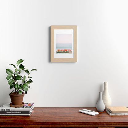 Beach Umbrella Pastel Minimalist AI Photography Framed Art Print Gallery Image 45