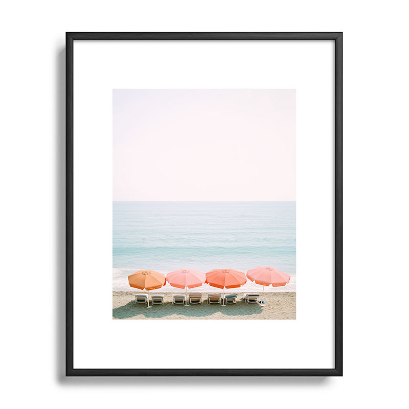 Beach Umbrella Pastel Minimalist AI Photography Framed Art Print Gallery Image 82