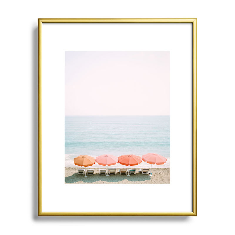 Beach Umbrella Pastel Minimalist AI Photography Framed Art Print Gallery Image 89