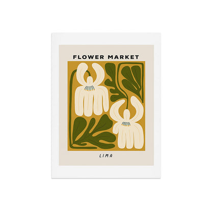 Flower Market Lima, Retro Eclectic Floral Print Art Print Gallery Image 7