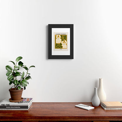 Flower Market Lima, Retro Eclectic Floral Print Framed Art Print Gallery Image 31