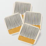 Mid Century Modern Minimalist Rothko Inspired Color Field With Lines Geometric Style Coaster Gallery Image 1