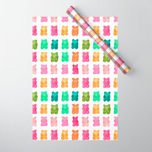 Gummy Bears Colorful Candy Wrapping Paper Gallery Image 1