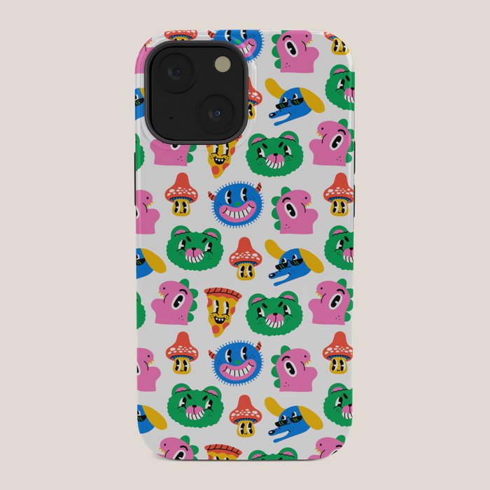 Funny retro cartoon character mascot pattern iPhone Case Gallery Image 34