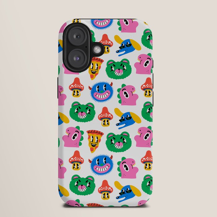 Funny retro cartoon character mascot pattern iPhone Case Gallery Image 9