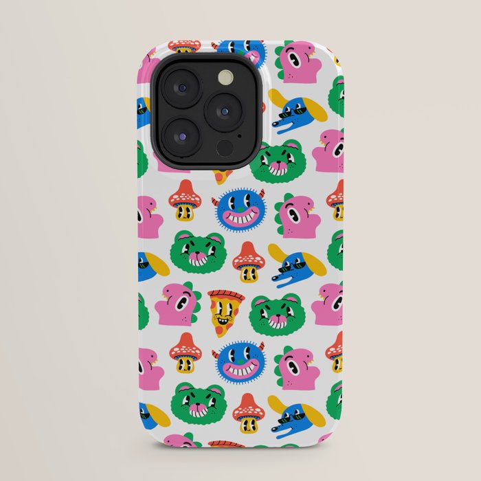 Funny retro cartoon character mascot pattern iPhone Case Gallery Image 23