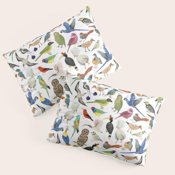 Endangered Birds Around the World Pillow Sham Gallery Image 1