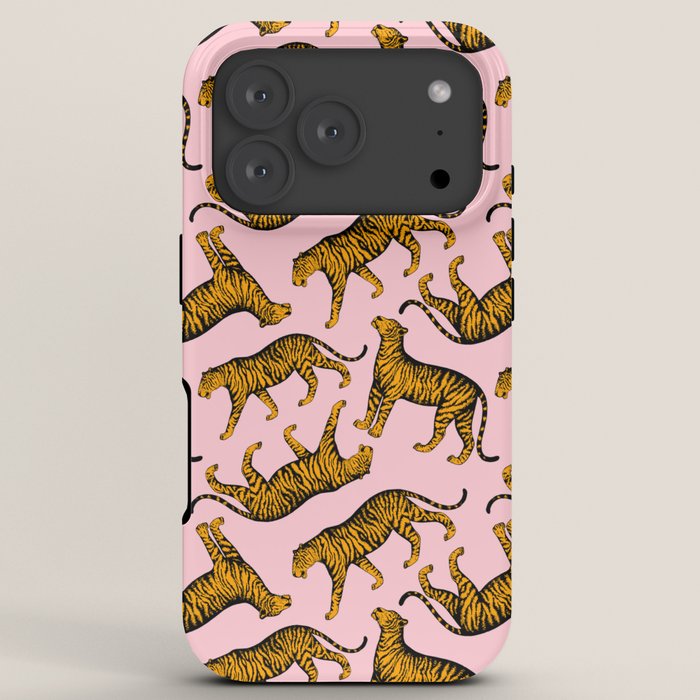 Tigers (Pink and Marigold) iPhone Case Gallery Image 7