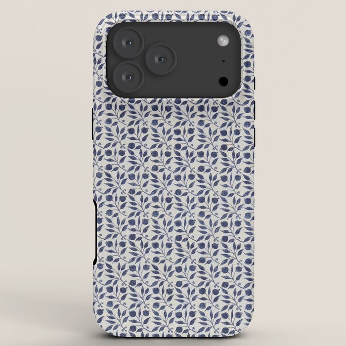 William Morris Vintage Rosehip Indigo Blue iPhone Case Gallery Image 8
