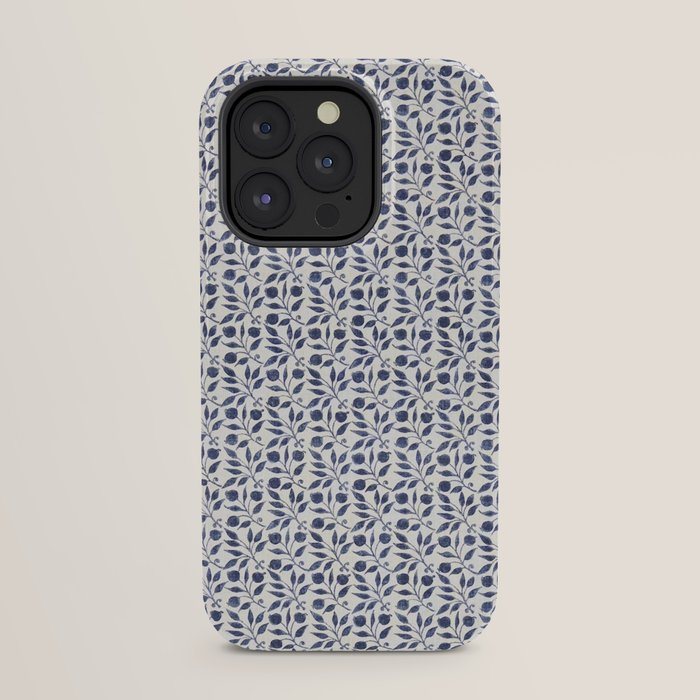 William Morris Vintage Rosehip Indigo Blue iPhone Case Gallery Image 23