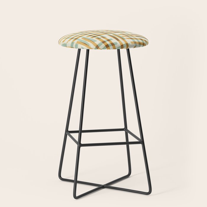 Abstract Linocut Pattern #7 Stool Gallery Image 1