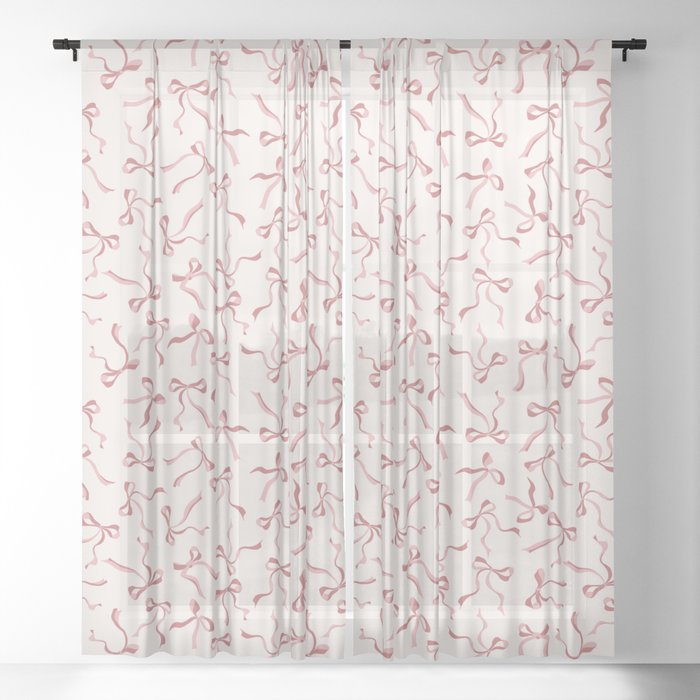 Coquette Pink Bows Window Curtain Gallery Image 21