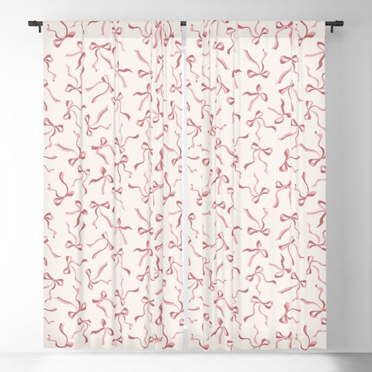 Coquette Pink Bows Window Curtain Gallery Image 1