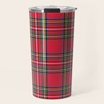 Red & Green Tartan Pattern Travel Mug Gallery Image 1