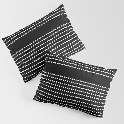 Spotted, African Pattern in Black and White Pillow Sham Gallery Image 1