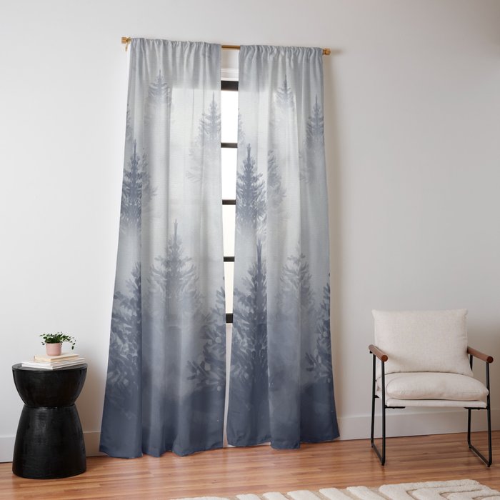 Foggy Forest 2 Window Curtain Gallery Image 10