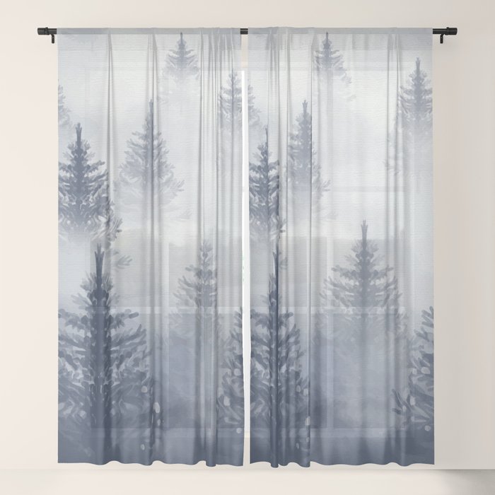 Foggy Forest 2 Window Curtain Gallery Image 21